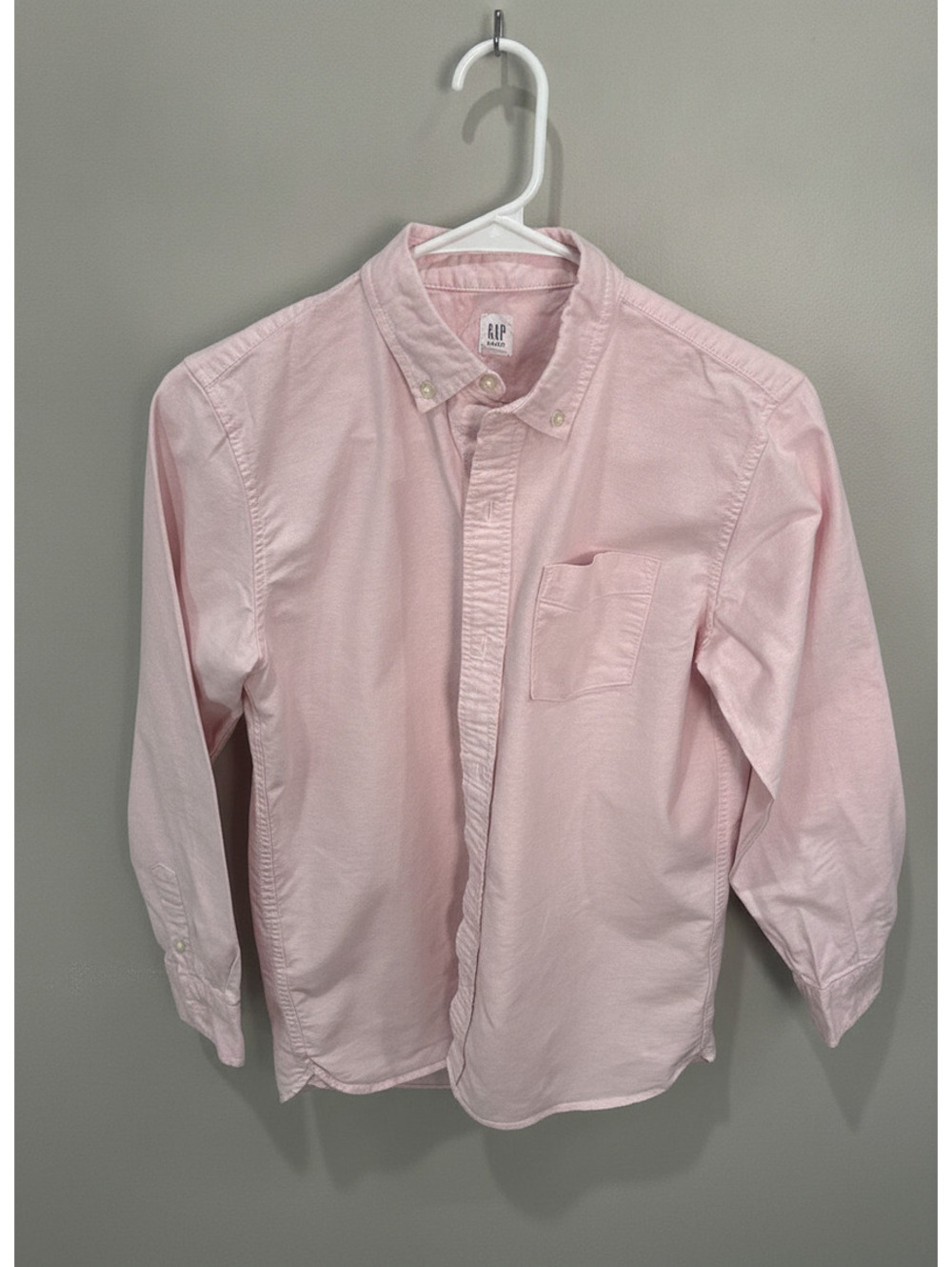 Gap Kids Boy's Pink Oxford Button Down Preppy Classic Cotton Shirt XXL (14-16)